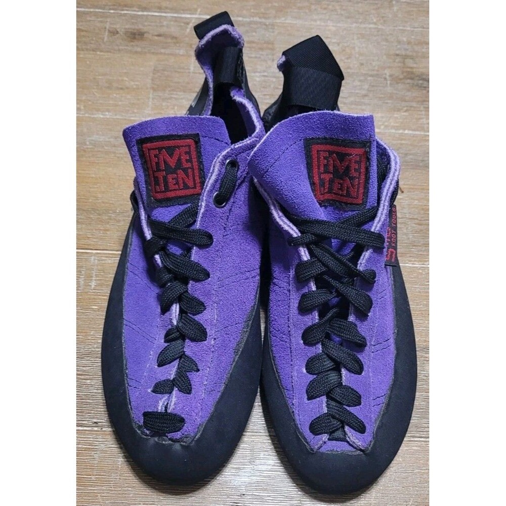 Five Ten 5.10 Stealth C4 Purple Suede Lace Up Mens Size 6 Rock Climbing Shoes